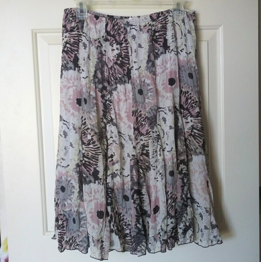 Flowy Midi Floral Skirt